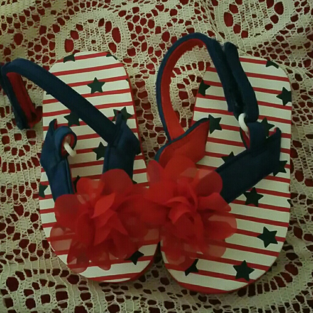 NWOT Baby girl patriotic sandals