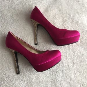 Candie's Magenta Colored High Heels Size 9.5