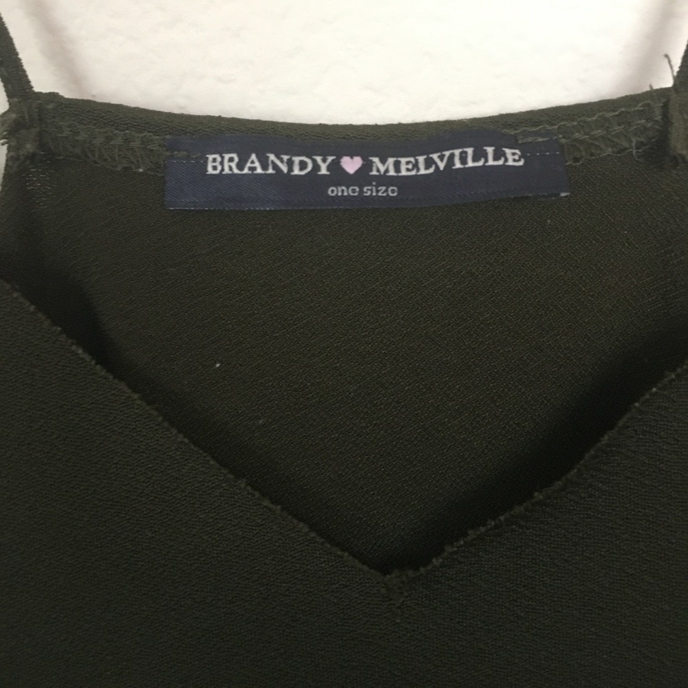 brandy melville dark army green loose tank - Picture 4 of 4