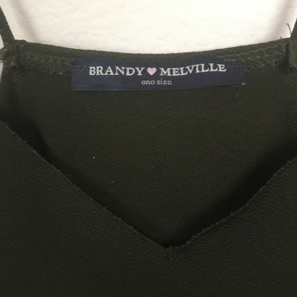 brandy melville dark army green loose tank - Picture 4 of 4