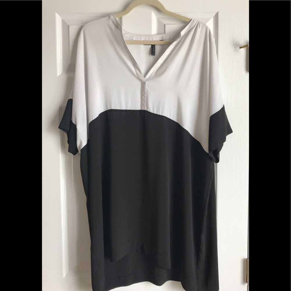 BCBG Maxazria Inessa Color Block in White - XS - Picture 3 of 5