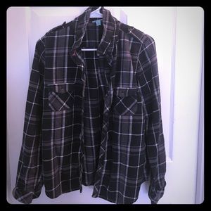 C & c California grey/black flannel sz medium