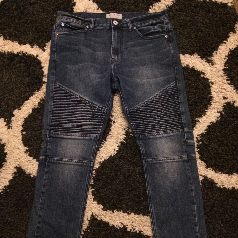 Men's moto jeans
