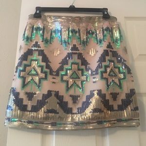 Sequin Aztec skirt