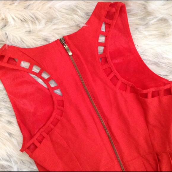 Red 'Buttons' Dress - Picture 3 of 3