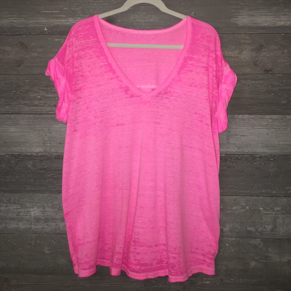Neon Pink Free People Top