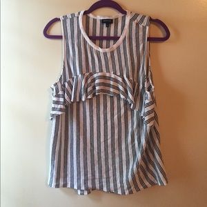Striped frill who what wear tank