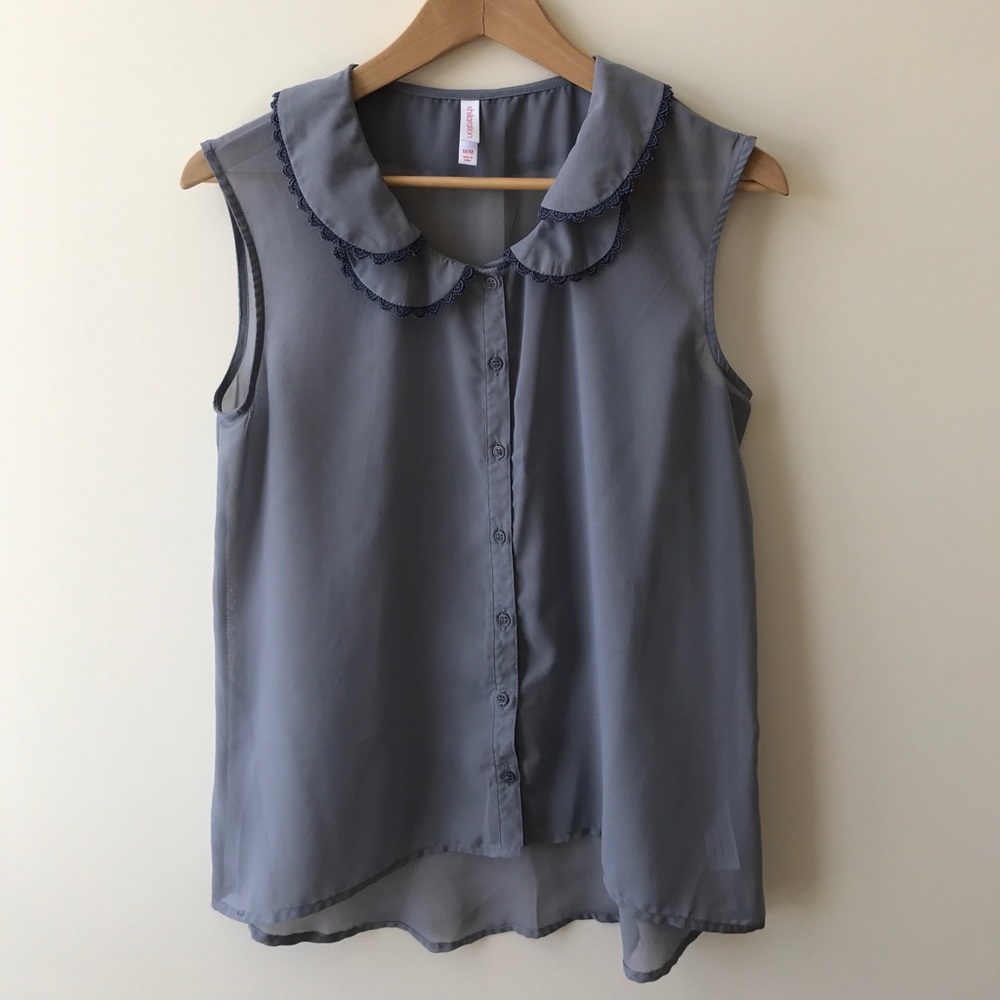 🐋 Lace Collar Sleeveless Top 🐋