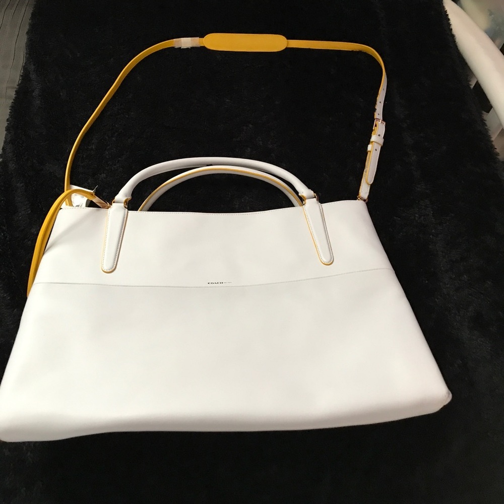Brand new Coach large brough white bag