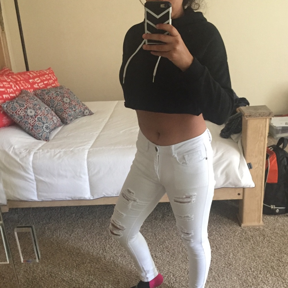 Black Cropped hoodie
