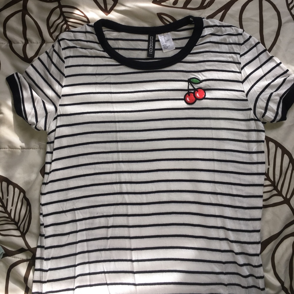 🌸SOLD🌸 Striped cherry top