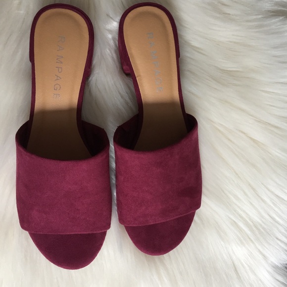 💕HP💕NEW Rampage Maroon Mules - Picture 3 of 5