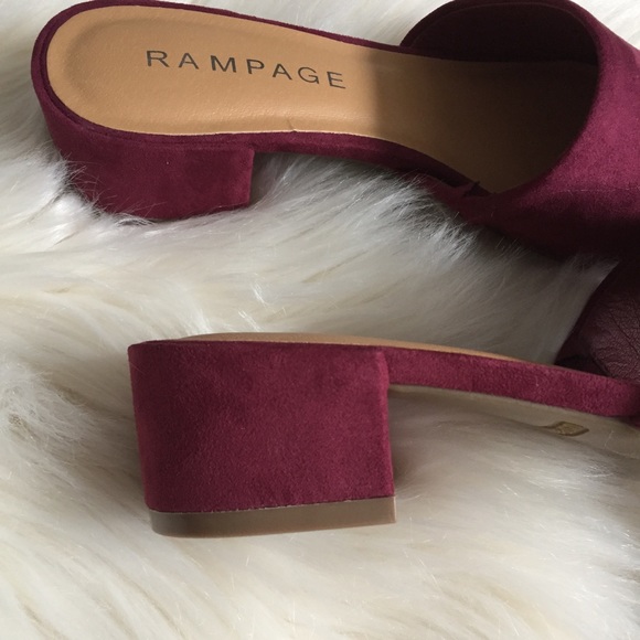 💕HP💕NEW Rampage Maroon Mules - Picture 4 of 5