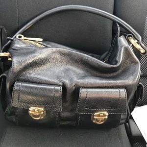 Marc Jacobs black leather handbag