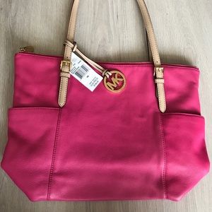 NWT - Pink leather Michael Kors Tote - never used