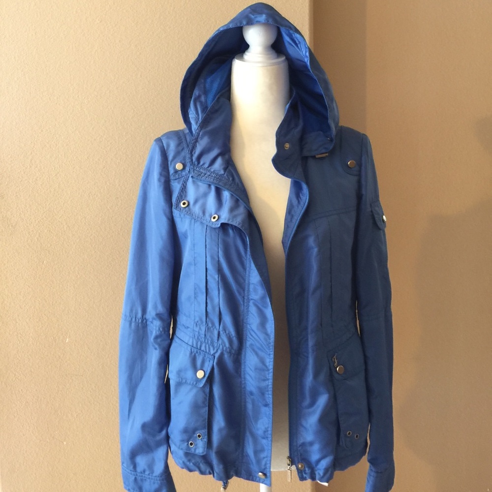 Joinus Blue LightWeight Anorak Utility Hood Jacket
