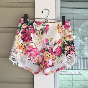 Floral dress shorts
