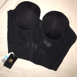 Strapless bra with low cut back