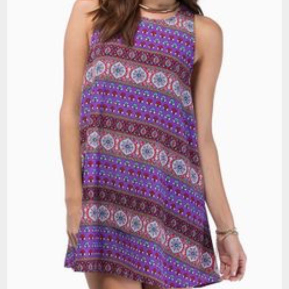Purple Patterned Dress