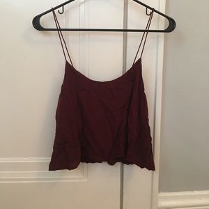 Brandy Melville maroon cropped tank