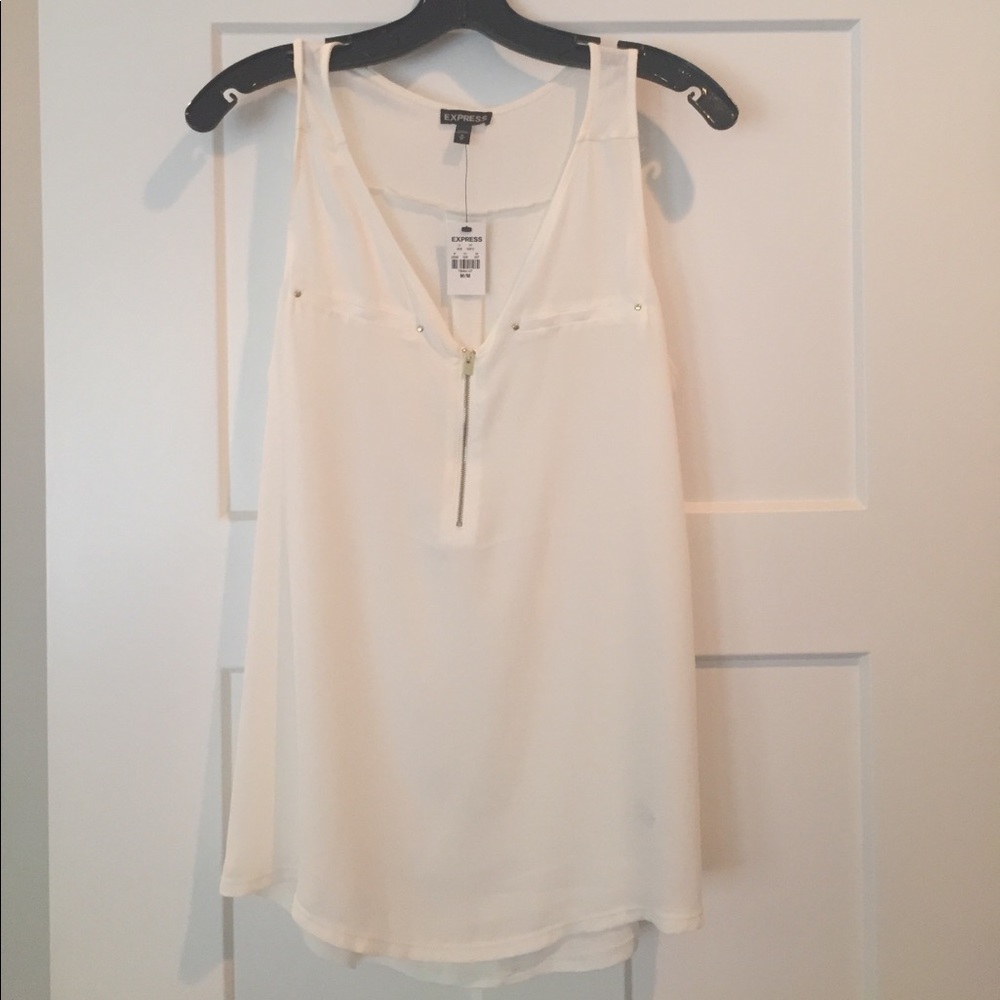 Brand new mixed media tank top