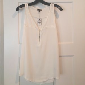 Brand new mixed media tank top