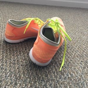 Neon Orange Nike Free 5.0