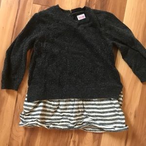 Girls Double Layer Long Sleeve Sweater