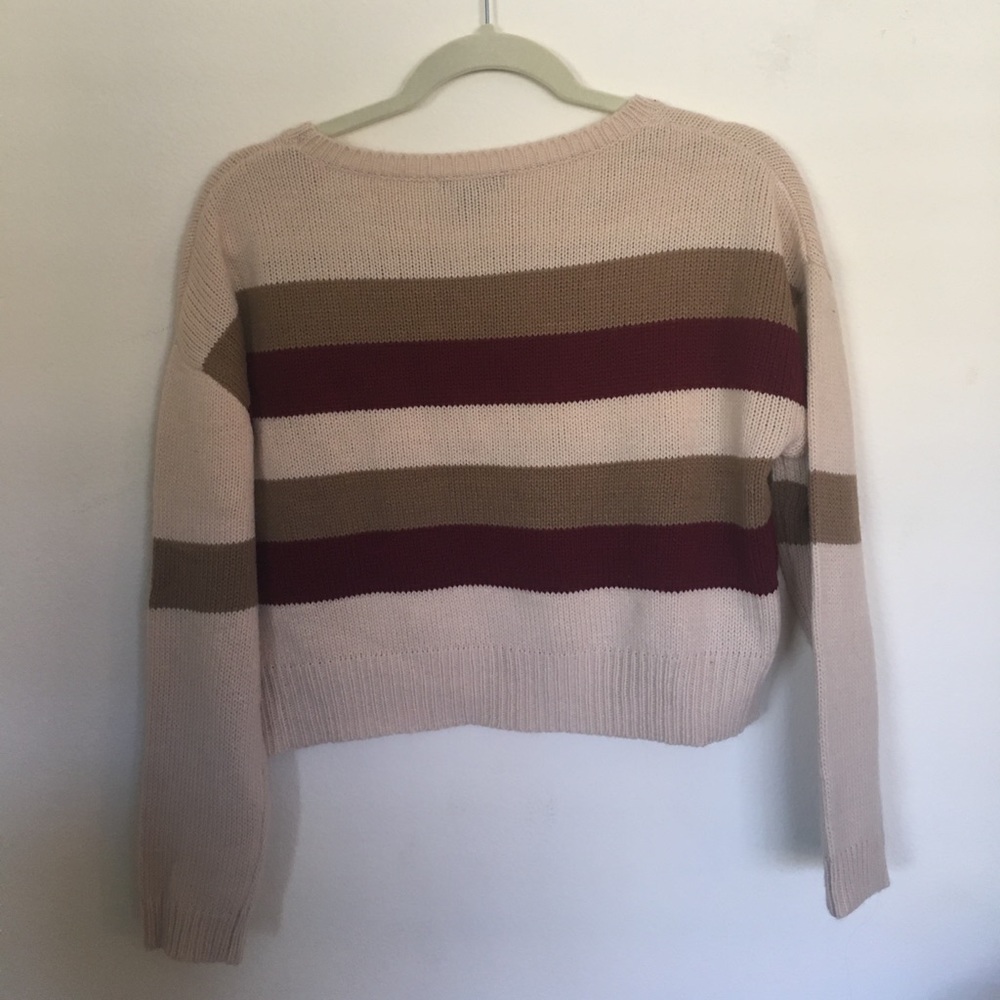 cropped striped sweater - Picture 3 of 4