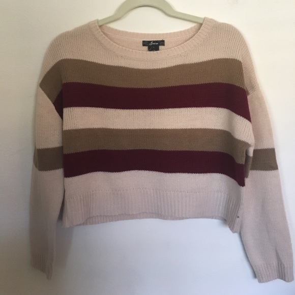 cropped striped sweater - Picture 2 of 4