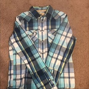 Two Men's Button Ups Hollister and Abercrombie