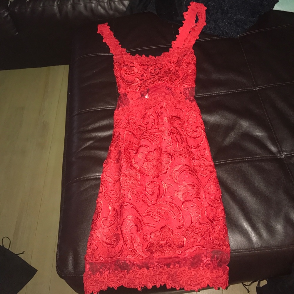 Red dress lace