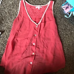 Coral Tank Top, Cute open back! worn a few times