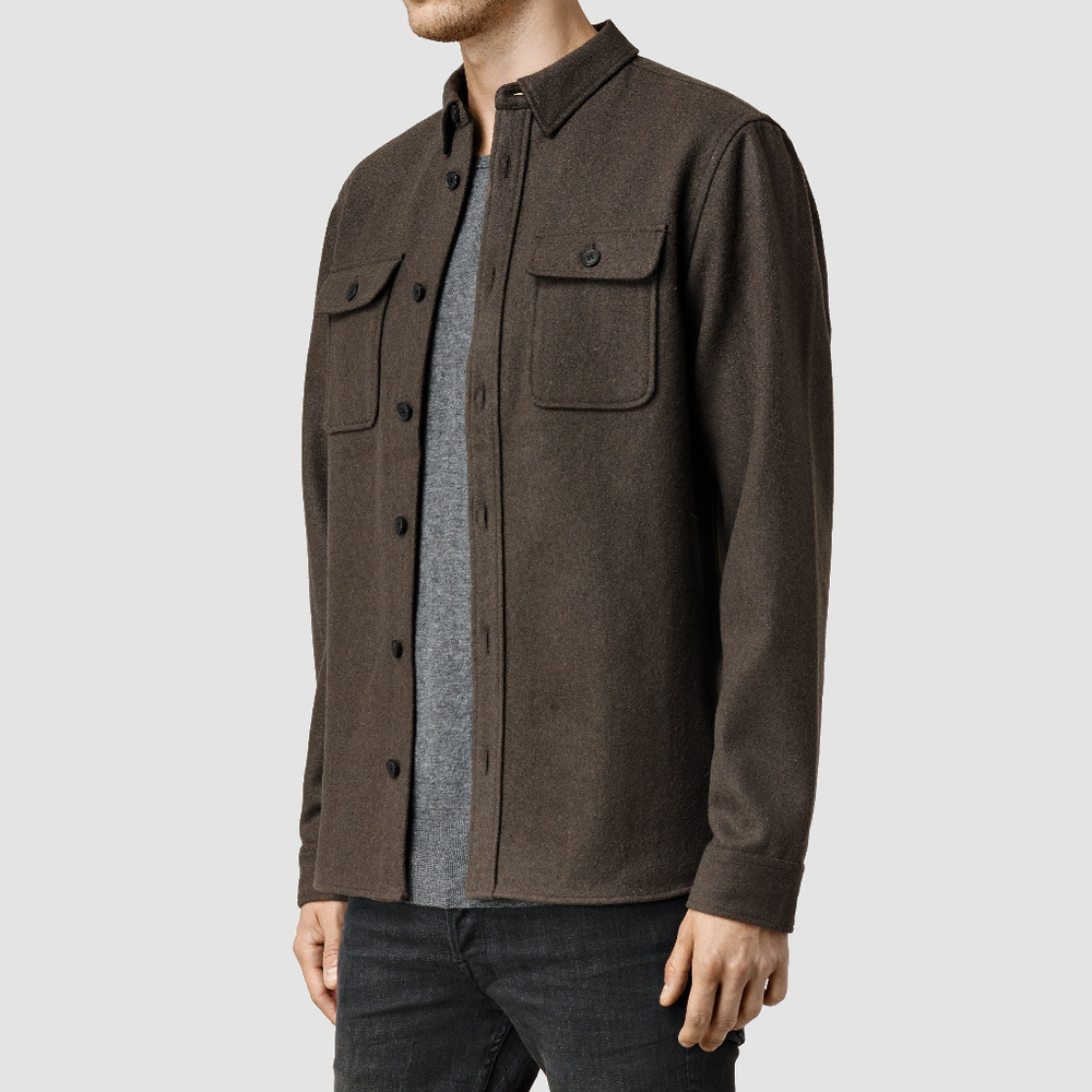 AllSaints Merchant Woolen Shirt large - Picture 2 of 3