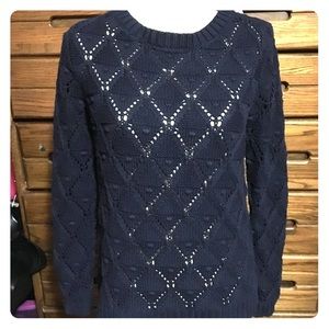 SOLD! Tommy Hilfiger Navy Blue Chunky Knit Sweater