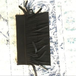 NWT Madewell Never large clutch! Black suede.