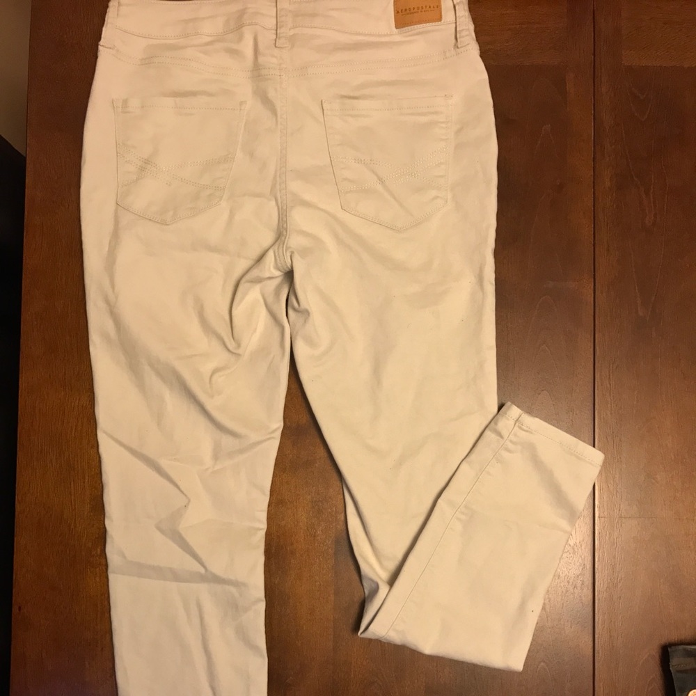 Aeropostale SIZE 6 Reg Cream High Waisted Jegging