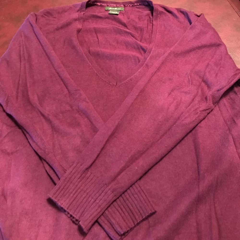 Eddie Bauer cashmere V-neck sweater