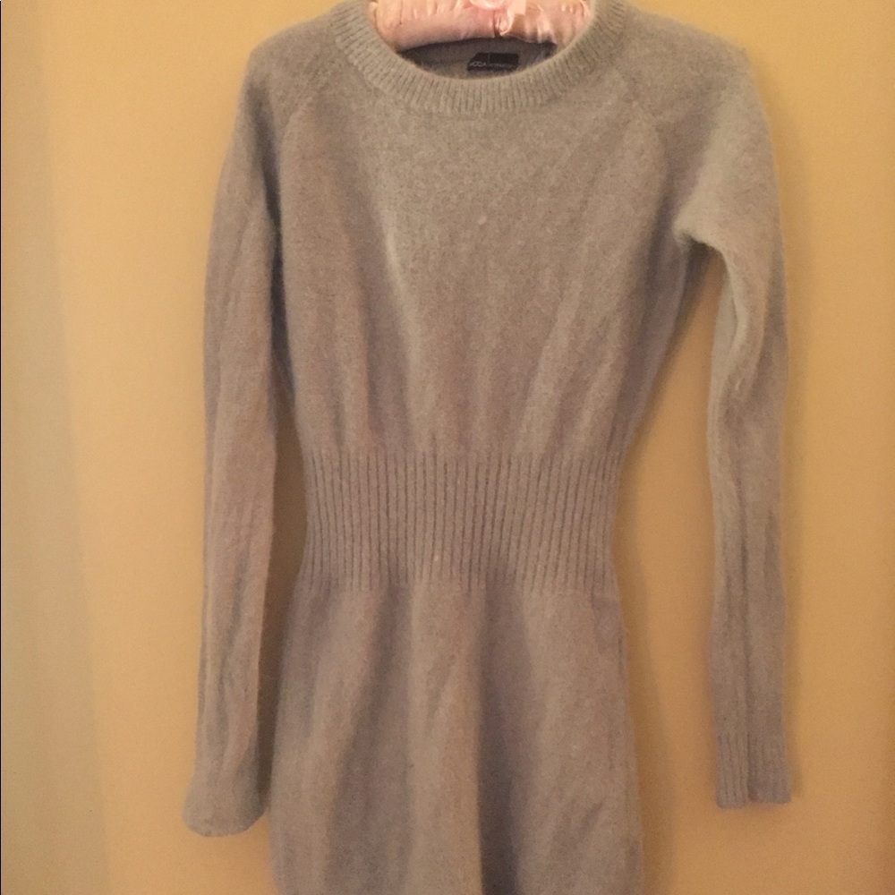 Periwinkle Gray Angora Sweater Dress