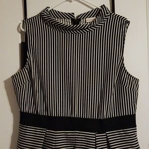Black and cream striped dress