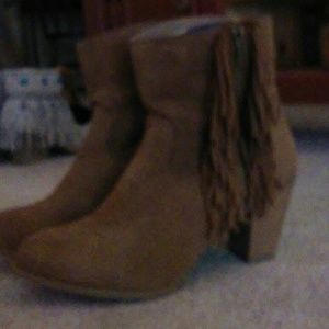 Fringe booties