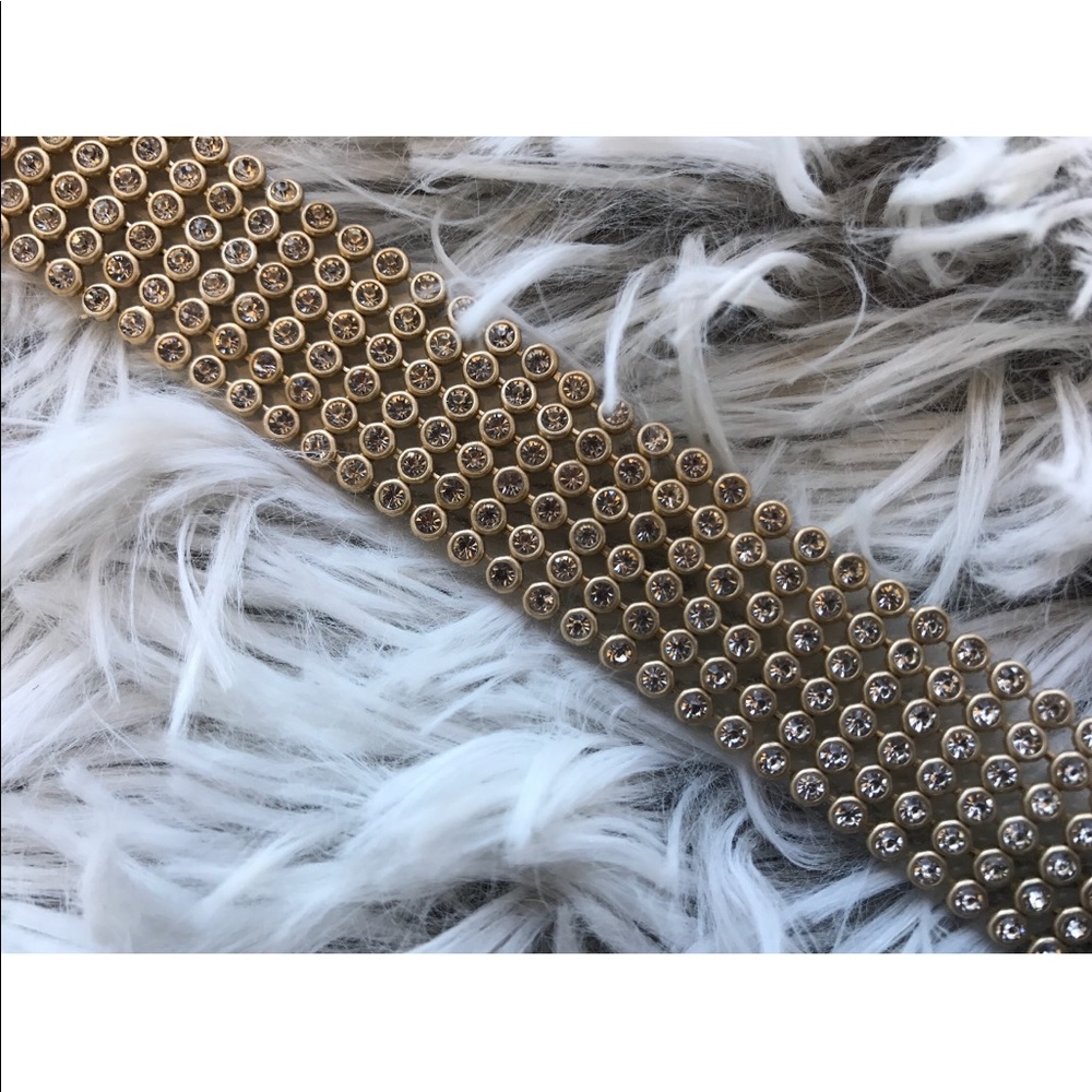 Rhinestone Gold Choker