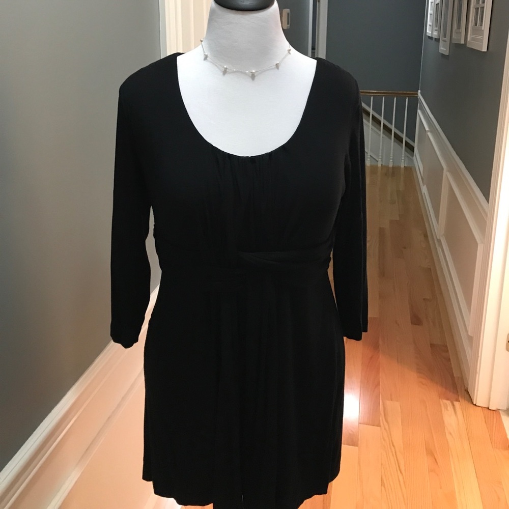 Soma, black empire waist top