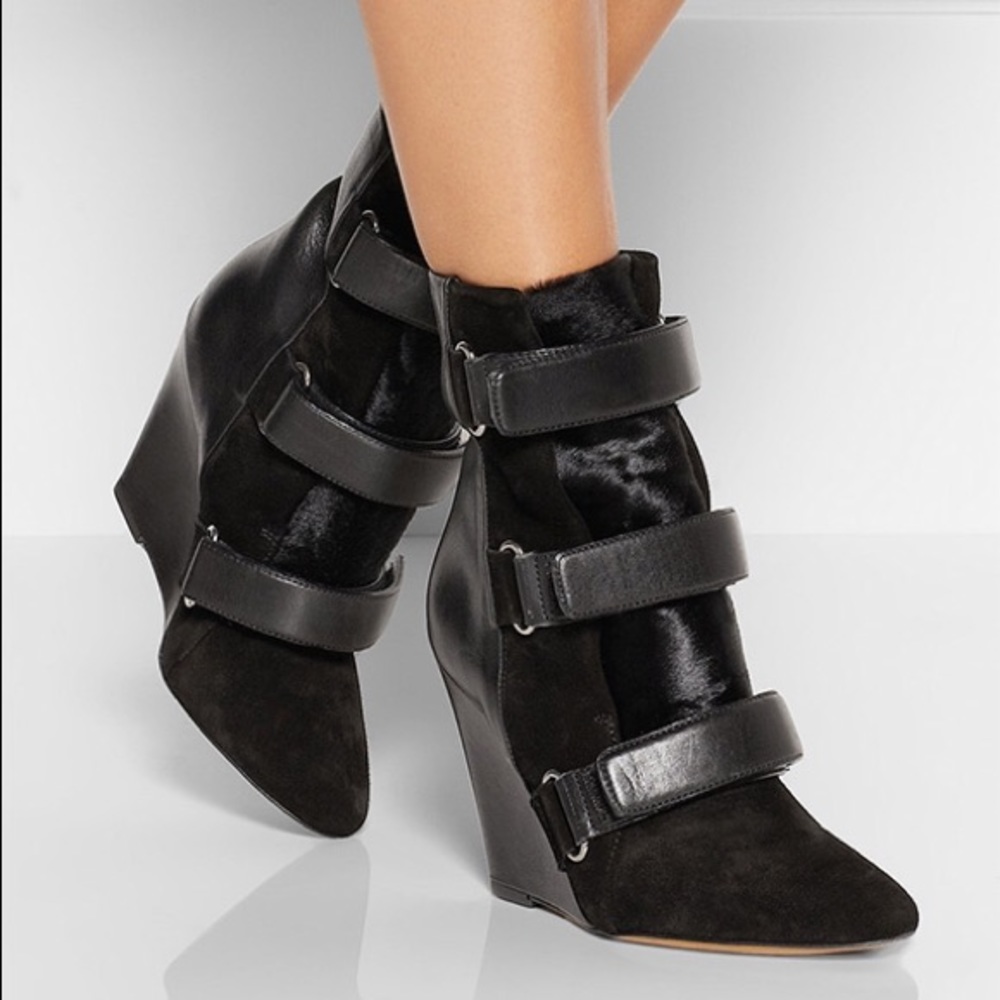 Isabel Marant "Scarlet" Suede Boots Size 36 Black