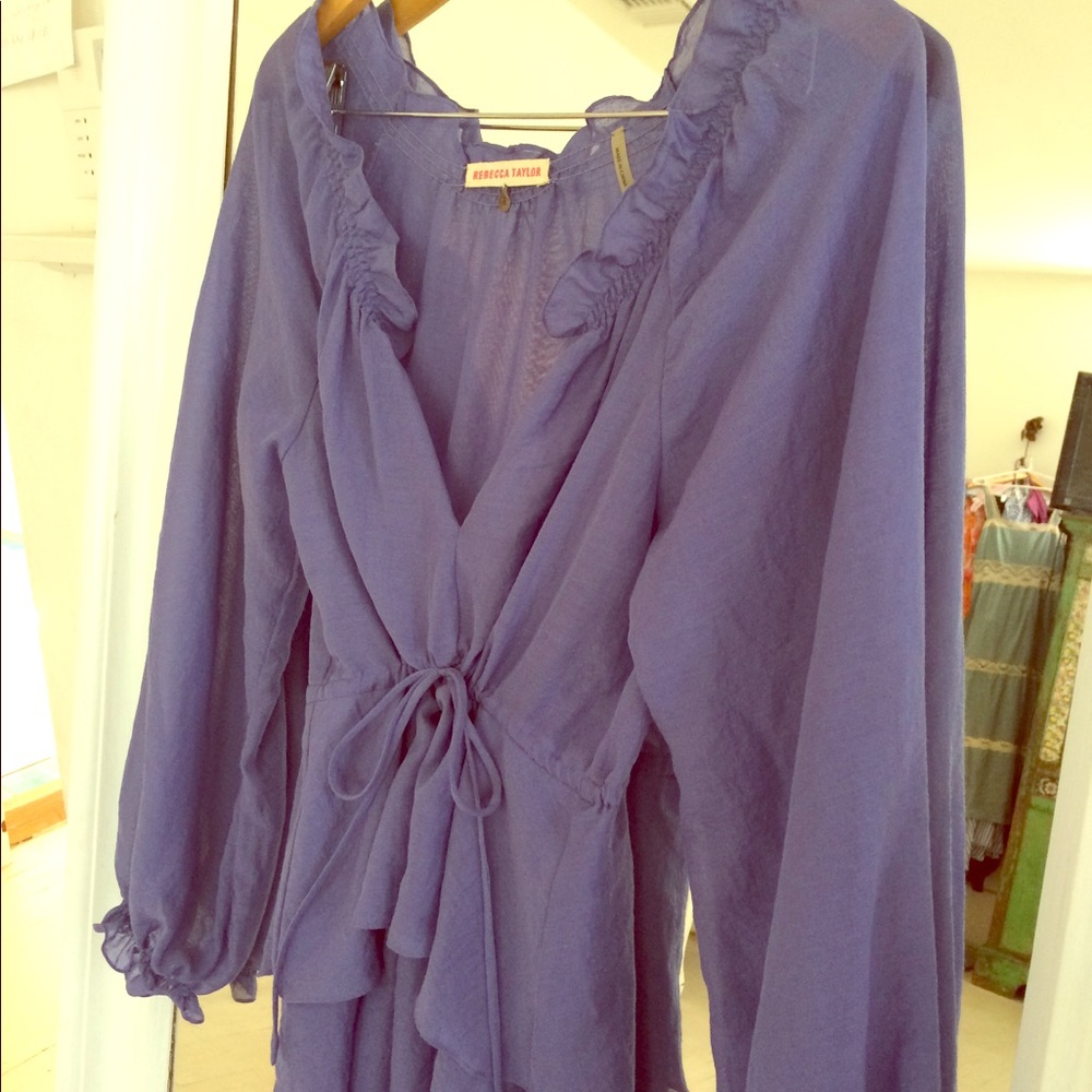 Rebecca Taylor Silk Blouse in Lavender