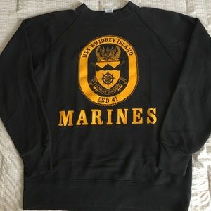 Trendy Black Marine Sweatshirt