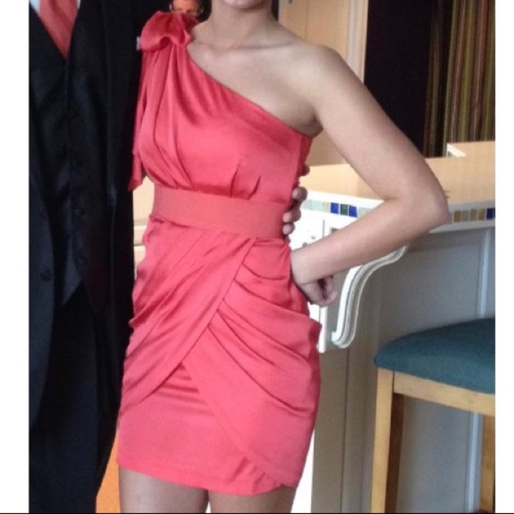 Aidan Mattox ruched cocktail dress