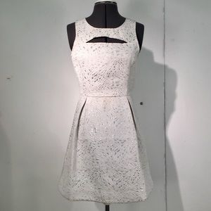 White and silver formal dress in GREAT condition!