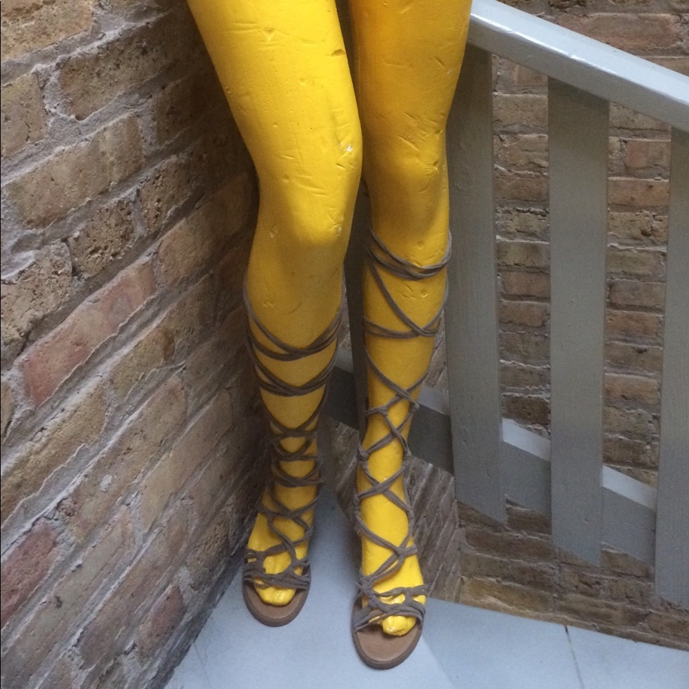 Breckelle's flat suede Gladiator sandals