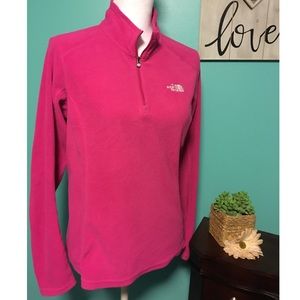 Pink North Face fleece pullover